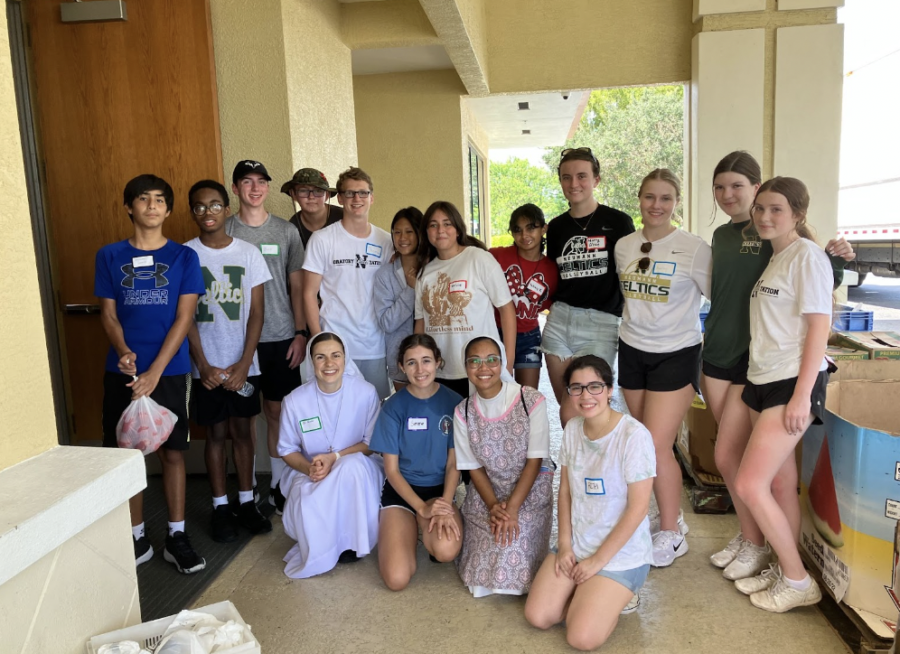 The Celtics Serve in Seton Food Distribution